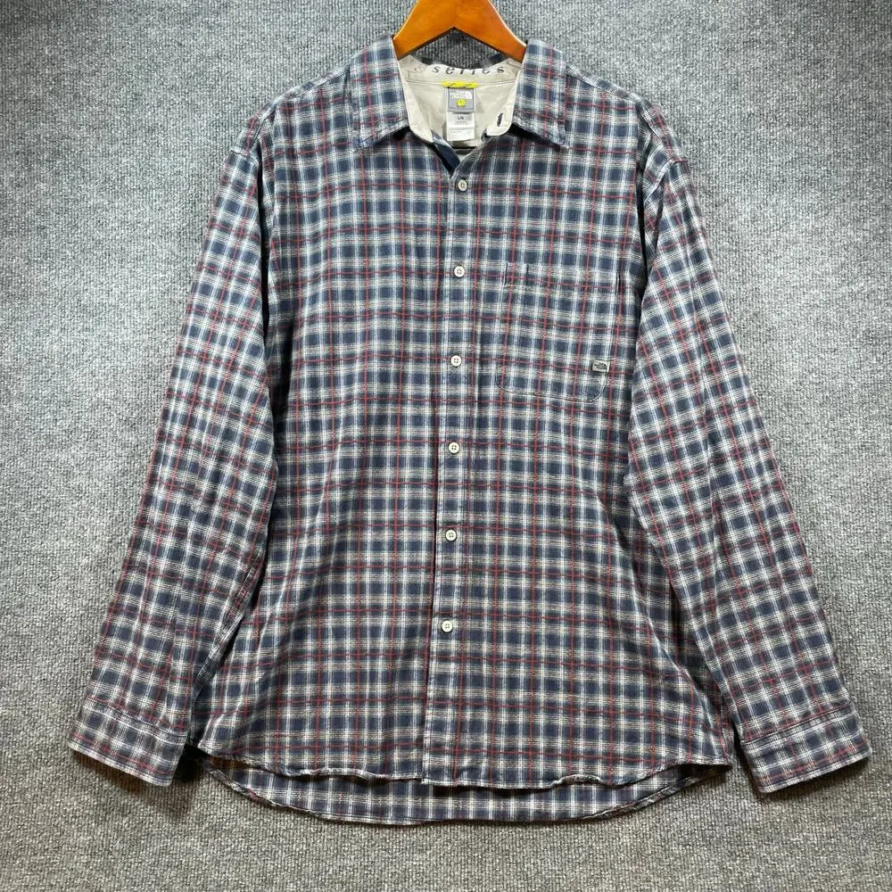 The North Face A5 Series Button Up Shirt Men's Large Blue/Red Plaid Casual